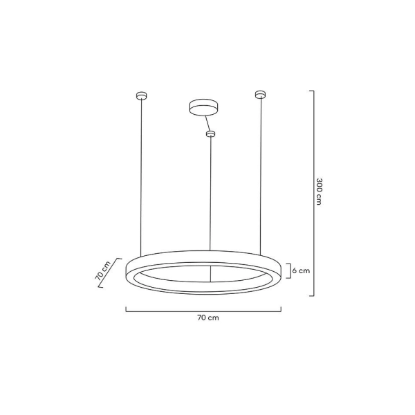 MOOSEE lampa wisząca RING LUXURY 70  złota